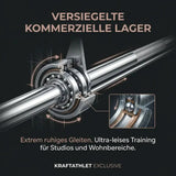 Titanium Strength Black Series Multipower Smith-Maschine, Grafik mit Nahaufnahme der versiegelten Lager an der Stange