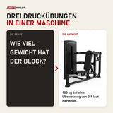 Frage und Antwort zu Titanium Strength Black Series Multipress 3 Funktionen: Wie viel Gewicht hat der Block?