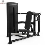 Titanium Strength Black Series Multipress 3 Funktionen: Schrägansicht mit Rückenlehne, Griffen und Fußstütze, in Schwarz