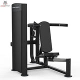 Titanium Strength Black Series Multipress 3 Funktionen: Seitenansicht mit Gewichtsturm im Vordergrund, in Schwarz
