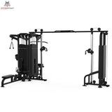 Titanium Strength Black Series Multistation 5 Stationen, Schrägansicht von hinten mit Querträger