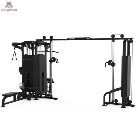 Titanium Strength Black Series Multistation 5 Stationen, Schrägansicht von hinten mit Querträger
