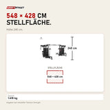 Maßbild Titanium Strength Black Series Multistation 8 Stationen: Stellfläche 548 × 428 cm, Höhe 240 cm