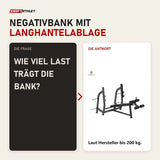 Frage und Antwort zu Titanium Strength Black Series Negativ Geneigte Olympische Drückbank: Wie viel Last trägt die Bank?