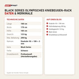Technische Daten und Merkmale von Titanium Strength Black Series Olympisches Kniebeugen-Rack als Tabelle