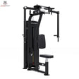 Titanium Strength Black Series Pec Deck – Schrägansicht mit Rückenlehne, Sitz und Schwenkarmen, schwarz