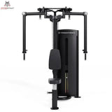 Titanium Strength Black Series Pec Deck – Vorderansicht mit ausgebreiteten Schwenkarmen und Sitz, schwarz