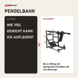 Frage und Antwort zu Titanium Strength Black Series Pendulum Hack Squat: Wie viel Gewicht kann ich auflegen?