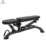Titanium Strength Black Series Pro FID Multi-Positions Bank, Schrägansicht in flacher Position