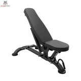 Titanium Strength Black Series Pro FID Multi-Positions Bank, Seitenansicht mit aufgestellter Lehne