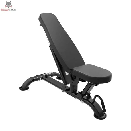 Titanium Strength Black Series Pro FID Multi-Positions Bank, Seitenansicht mit aufgestellter Lehne