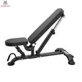 Titanium Strength Black Series Pro FID Multi-Positions Bank, Seitenansicht mit schräg gestellter Lehne