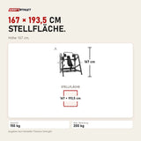 Maßbild Titanium Strength Black Series Pullover Maschine: Stellfläche 167 × 193,5 cm, Höhe 167 cm