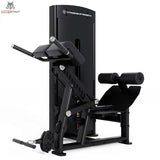 Titanium Strength Black Series Rückenstrecker Hyperextension – Schrägansicht von der anderen Seite mit Rollenpolstern, schwarz