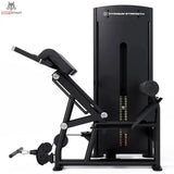 Titanium Strength Black Series Rückenstrecker Hyperextension – Seitliche Ansicht mit Rückenpolster und Fußstützen, schwarz