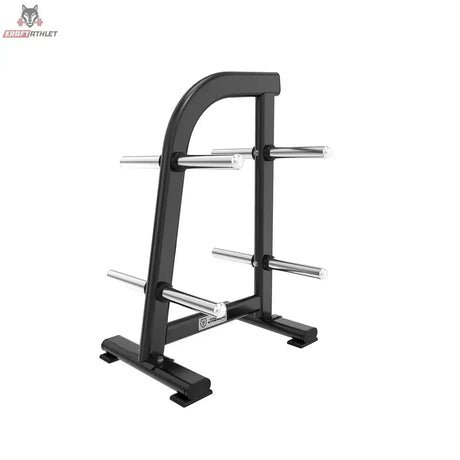 Titanium Strength Black Series Hantelscheibenhalterung BS-WPT, Schrägansicht von hinten mit sechs Ablagestangen