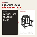 Frage und Antwort zu Titanium Strength Black Series Scott-Bank Preacher: Wie viel Last trägt die Bank?
