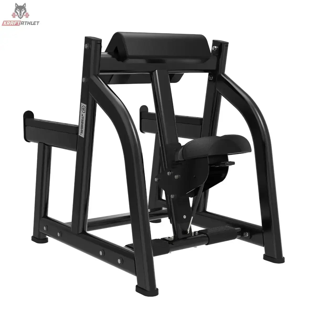 Titanium Strength Black Series Scott-Bank Preacher in Schrägansicht von hinten rechts mit Sitz und Armauflage