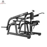 Titanium Strength Black Series Seated Dip Maschine in Schrägansicht von links mit Sitz und Griffen