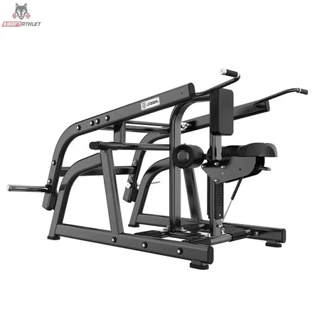 Titanium Strength Black Series Seated Dip Maschine in Schrägansicht von links mit Sitz und Griffen