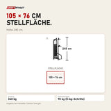 Maßbild Titanium Strength Black Series Seilzugstation: Stellfläche 105 × 76 cm, Höhe 240 cm