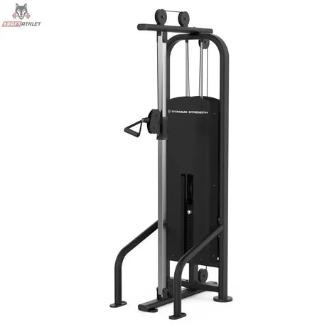Titanium Strength Black Series Seilzugstation in Seitenansicht mit Griff am Kabelzug