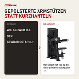 Frage und Antwort zu Titanium Strength Black Series Selectorisierte Seitenheben: Wie schwer ist der Gewichtsstapel?