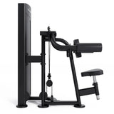 Titanium Strength Black Series Selectorisierte Seitenheben – Seitenansicht mit Armpolster und verstellbarem Sitz, schwarz