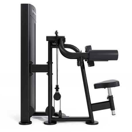 Titanium Strength Black Series Selectorisierte Seitenheben – Seitenansicht mit Armpolster und verstellbarem Sitz, schwarz