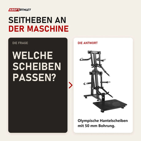 Frage und Antwort zu Titanium Strength Black Series Seitheben Schulter Maschine: Welche Scheiben passen?