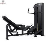 Titanium Strength Black Series Selectorisierte Hip Thrust – Schrägansicht von der anderen Seite mit Rückenpolster, schwarz