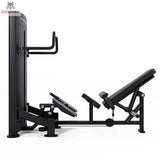 Titanium Strength Black Series Selectorisierte Hip Thrust – Seitenansicht mit Rückenpolster, Hüftbügel und Gewichtsturm, schwarz