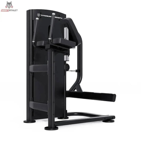 Titanium Strength Black Series Selectorized Glute: Seitenansicht mit Brustpolster und Beinhebel