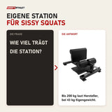 Frage und Antwort zu Titanium Strength Black Series Sissy Squat BS-SS: Wie viel trägt die Station?