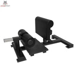 Titanium Strength Black Series Sissy Squat BS-SS in Schwarz, Schrägansicht mit Verstellrohr von links