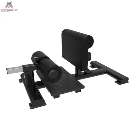 Titanium Strength Black Series Sissy Squat BS-SS in Schwarz, Schrägansicht mit Verstellrohr von links