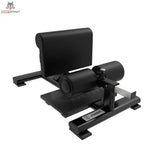Titanium Strength Black Series Sissy Squat BS-SS in Schwarz, Schrägansicht von vorn mit Wadenpolster