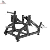 Titanium Strength Black Series Squat Lunge Maschine in Schrägansicht von hinten auf Rahmen und Griffe