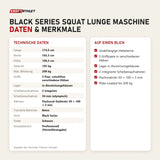 Technische Daten und Merkmale von Titanium Strength Black Series Squat Lunge Maschine als Tabelle