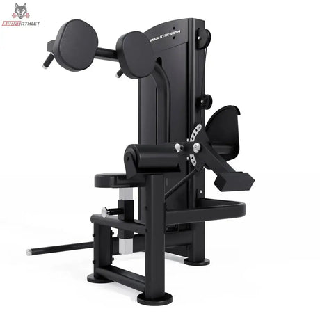 Titanium Strength Black Series Total Abdominal: Schrägansicht von links mit Sitz und Hebelarm