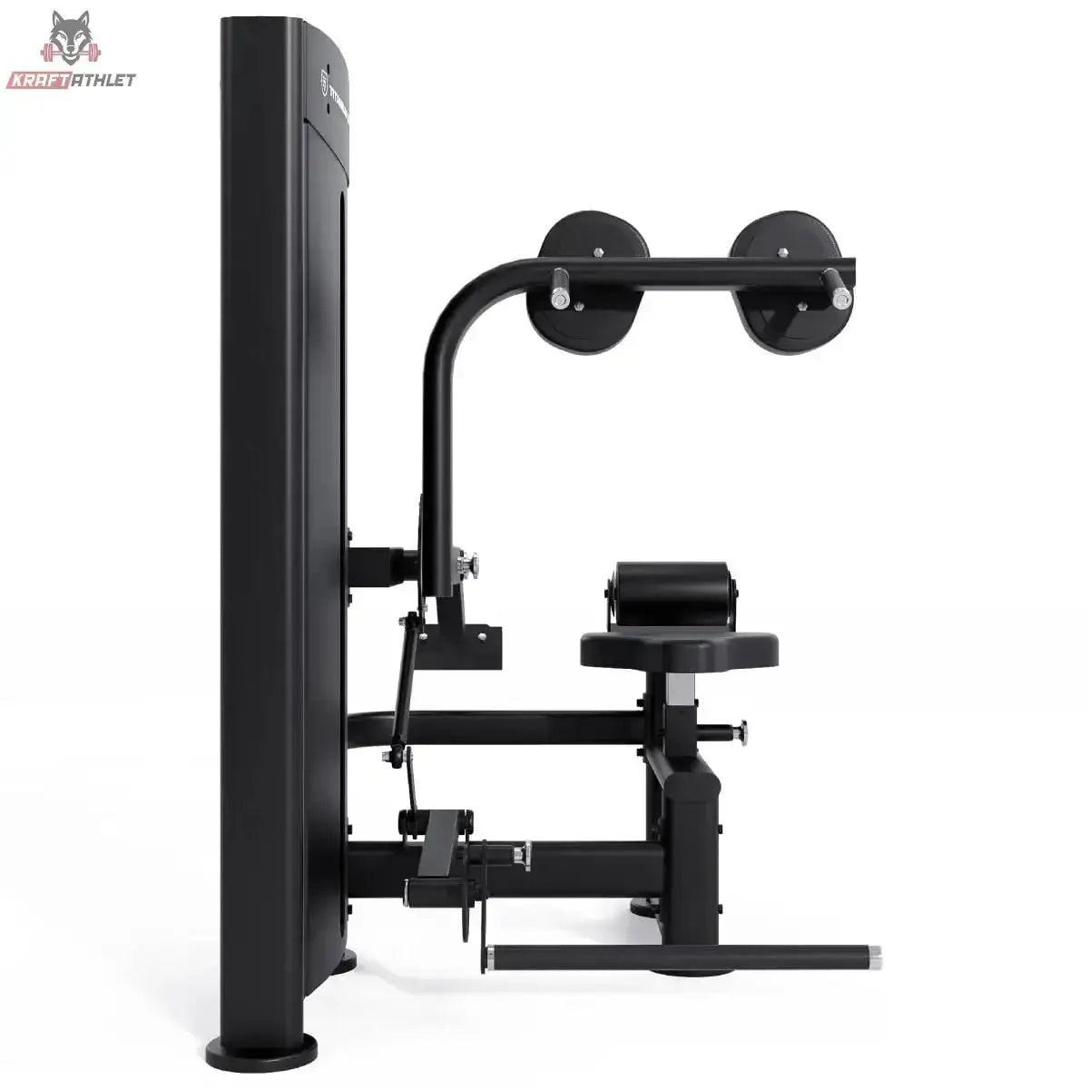 Titanium Strength Black Series Total Abdominal: Seitenansicht mit Schulterrollen und Sitz