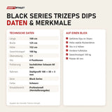 Technische Daten und Merkmale von Titanium Strength Black Series Trizeps Dips als Tabelle