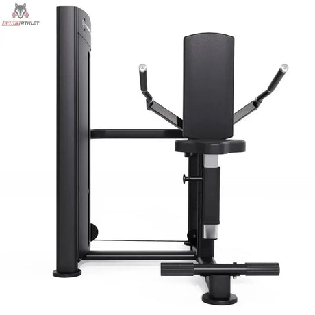 Titanium Strength Black Series Trizeps Dips: Vorderansicht mit Rückenpolster und Dipgriffen
