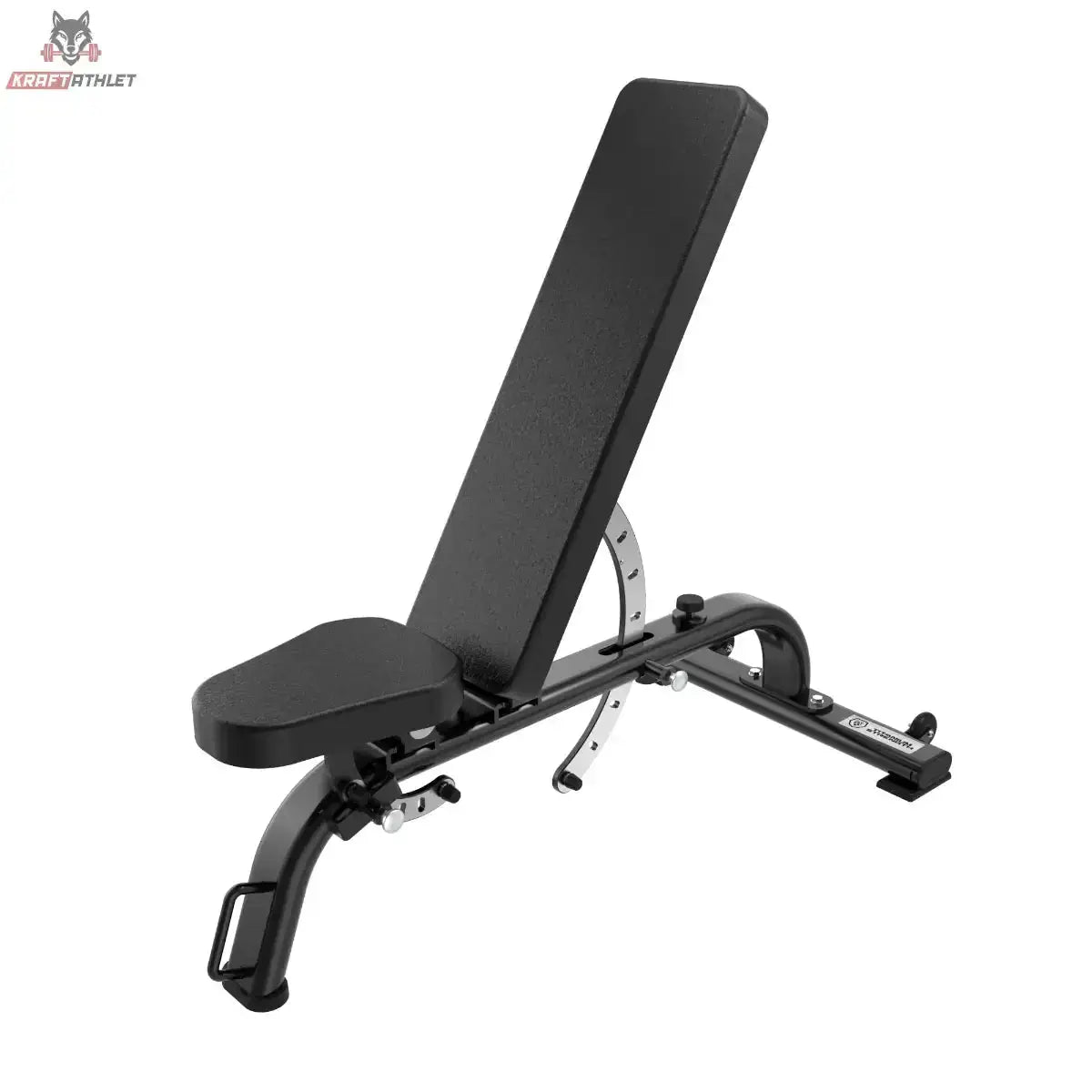 Titanium Strength Black Series Verstellbare Multifunktionsbank, Seitenansicht mit aufrechter Lehne