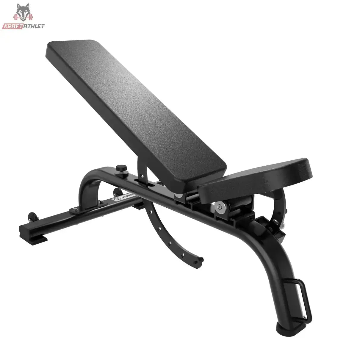 Titanium Strength Black Series Verstellbare Multifunktionsbank, Rückansicht mit Transportgriff