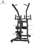 Titanium Strength Black Series Wide IsoLateral Lat Pulldown in Frontansicht mit Sitz und Kniepolster
