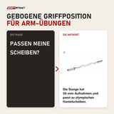 Frage und Antwort zu Titanium Strength BOZ20 Olympia SZ-Stange: Passen meine Scheiben?