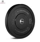 Titanium Strength BP10 Bumper Plate 10 kg schwarz, Variante 15 kg in Frontansicht