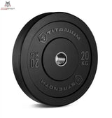 Titanium Strength BP10 Bumper Plate 10 kg schwarz, Variante 20 kg in Frontansicht