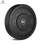 Titanium Strength BP10 Bumper Plate 10 kg schwarz, Variante 25 kg in Frontansicht